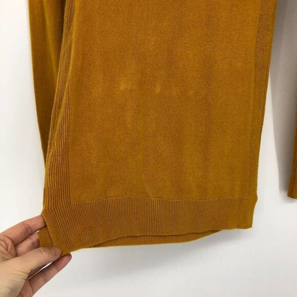 Atmosphere crewneck mustard yellow button shoulder long sleeve sweater  0 - Picture 11 of 16